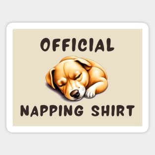 Napping shirt dog Magnet